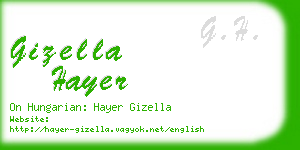 gizella hayer business card